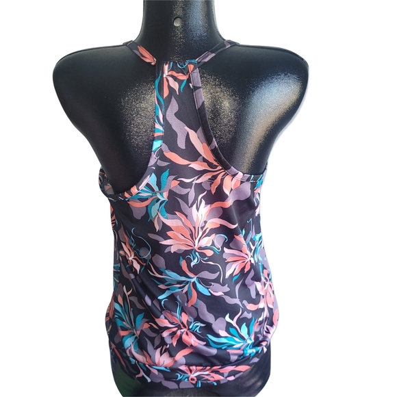 Eclipse Floral Print Racerback Tank Top M - Picture 5 of 5